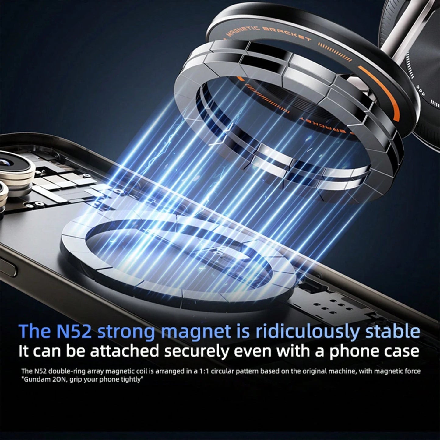 REMAX Vacuum Magnetic Car Phone Holder, Strong Suction Mount With 3-Axis Folding Arm, 720° Rotation Adjustable Smartphone Stand, Aviation Aluminum Alloy Support, Stable Dashboard Windshield Desk Mount