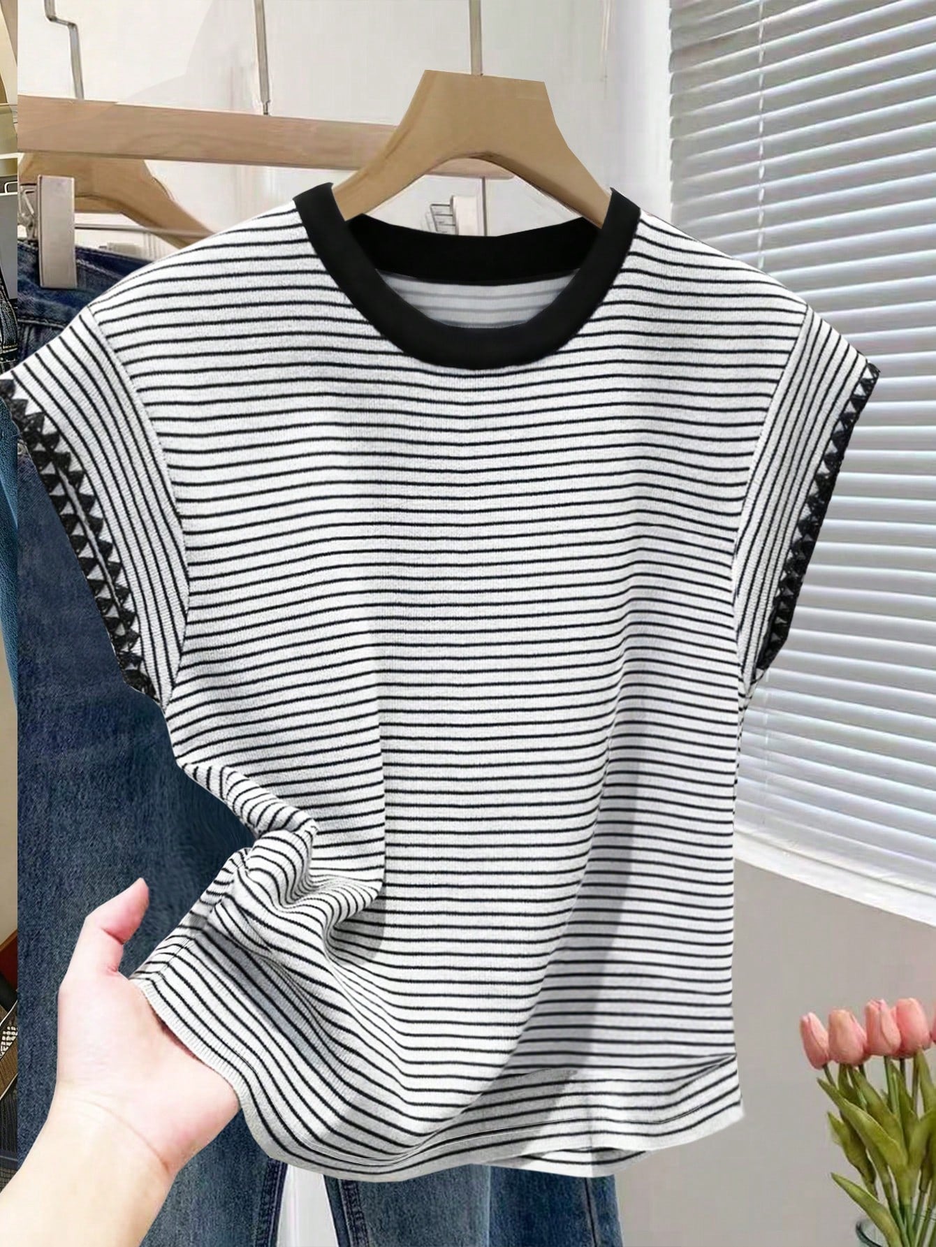 Resyla New Colorblock Leopard Print Short Sleeve T-Shirt, Spring/Summer Embroidered Apparel