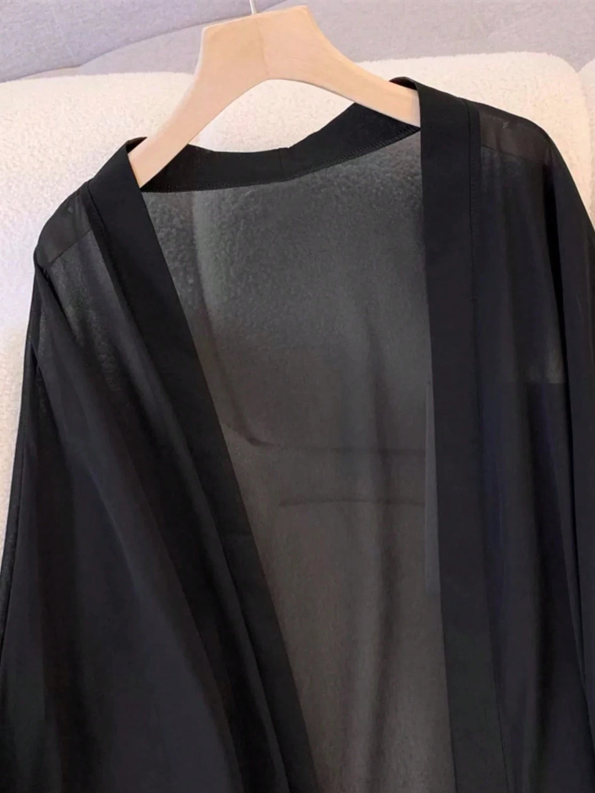 Resyla New Lightweight Chiffon Loose Cardigan Mid-Length Top For Women