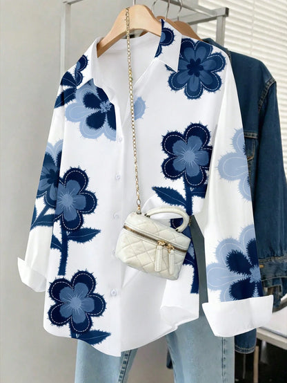Resyla Women's Floral Print Shirt, Summer
