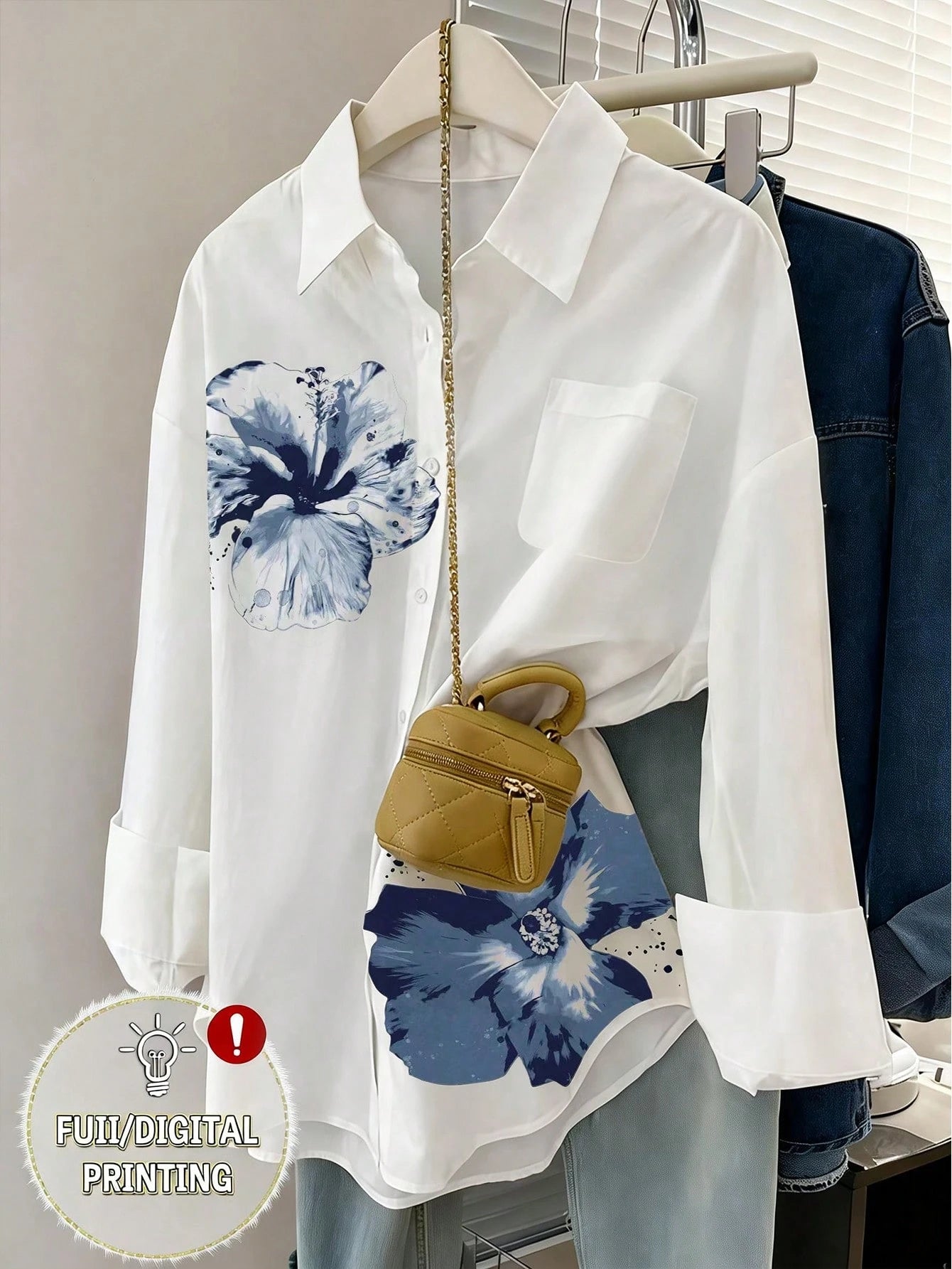 Resyla Women's Floral Print Shirt, Summer