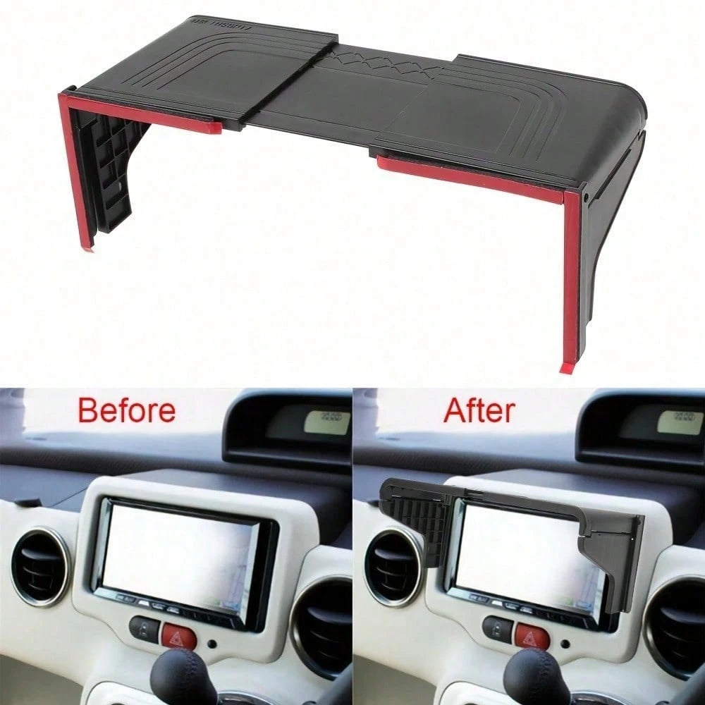 Retractable Car Navigation Screen Sunshade, Anti-Glare Anti-Reflection Center Console Display Cover, Compatible With 7 To 12 Inch Navigation And Backup Camera Screens, Ensures Clear Driving Visibility