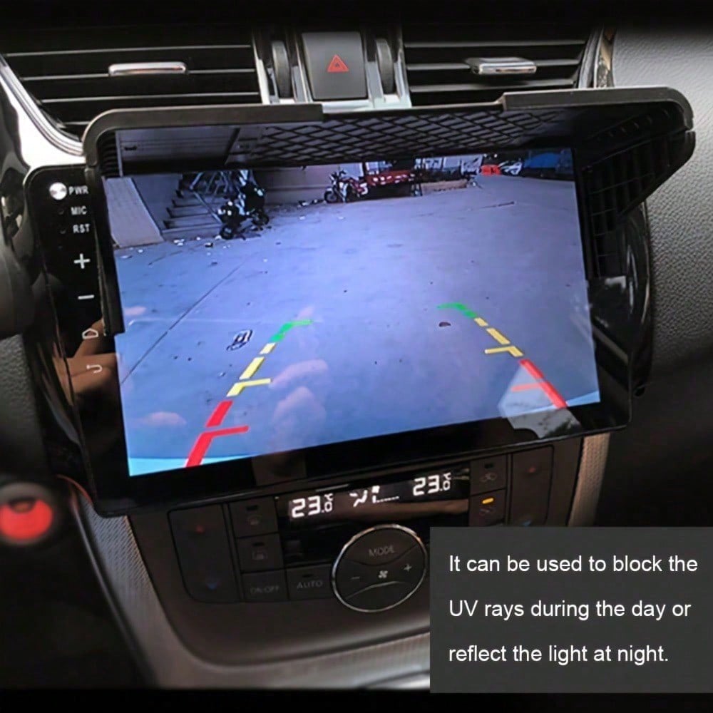 Retractable Car Navigation Screen Sunshade, Anti-Glare Anti-Reflection Center Console Display Cover, Compatible With 7 To 12 Inch Navigation And Backup Camera Screens, Ensures Clear Driving Visibility