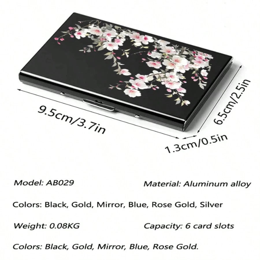 RFID Double-Sided LeatherCredit Card Card Holder Holder Stainless Steel Credit Card Wallet Business Card Holder For Women Men Small Purse Purse Bag Purse Men Wallets Men Black Card Holders Card Holder