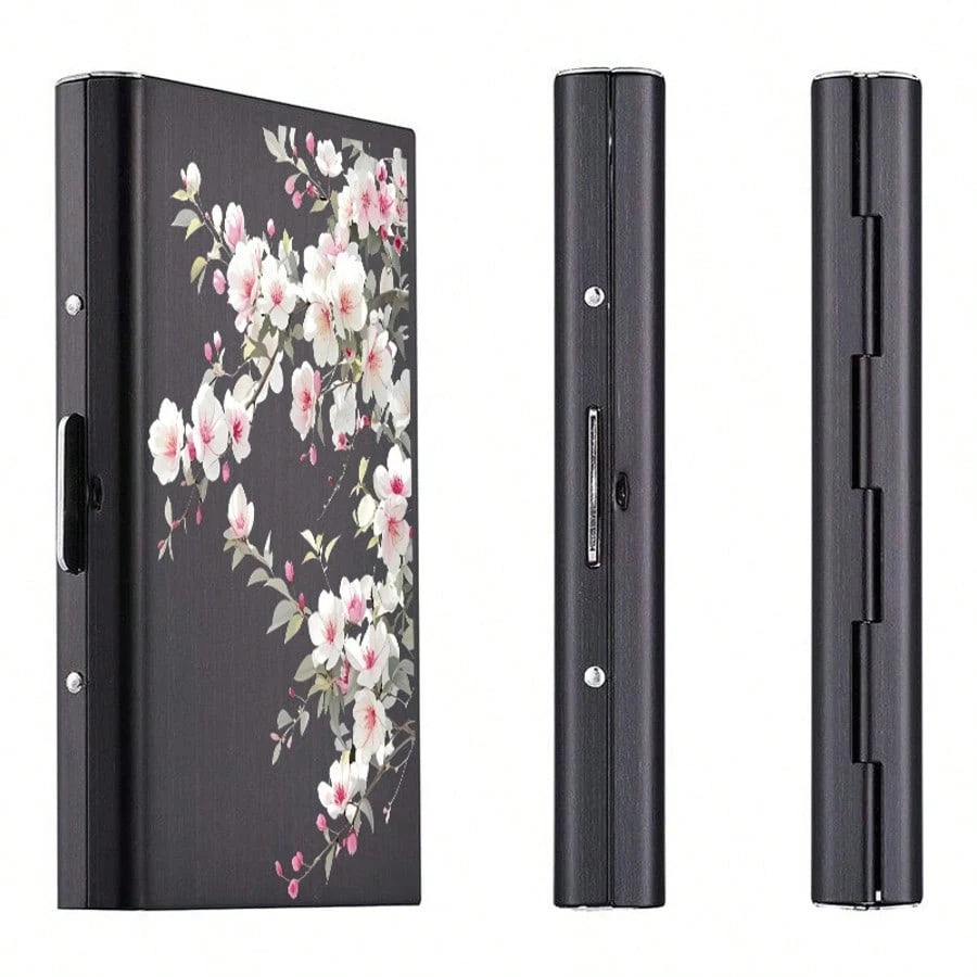RFID Double-Sided LeatherCredit Card Card Holder Holder Stainless Steel Credit Card Wallet Business Card Holder For Women Men Small Purse Purse Bag Purse Men Wallets Men Black Card Holders Card Holder