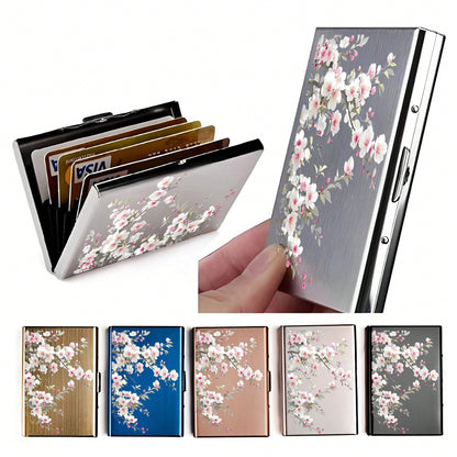 RFID Double-Sided LeatherCredit Card Card Holder Holder Stainless Steel Credit Card Wallet Business Card Holder For Women Men Small Purse Purse Bag Purse Men Wallets Men Black Card Holders Card Holder