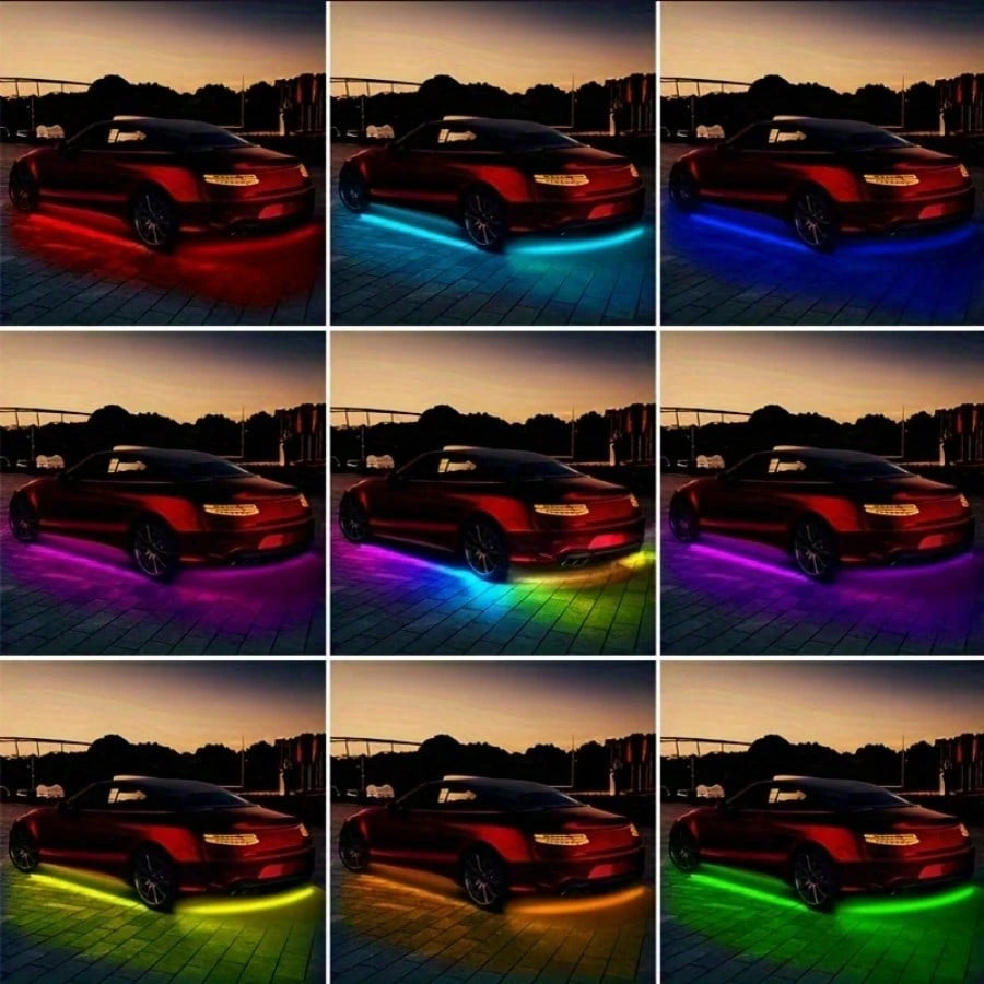 RGB Car Underglow Lighting System| Music Interactive Ambient Lights, APP Controlled, Compatible With SUV, Truck, Sedan, Bright Exterior Upgrade Additions For Night Styling, Perfect Gift For Car Enthu