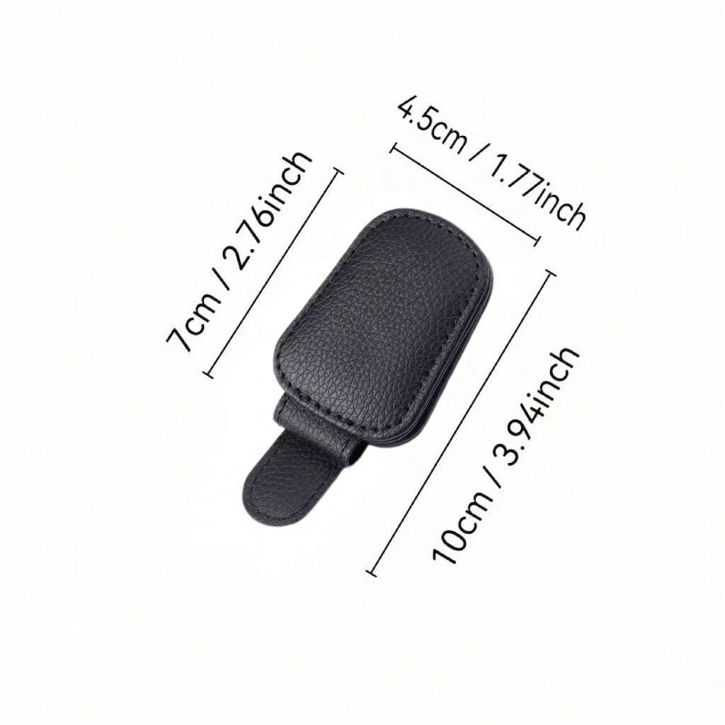 Rhinestone Strawberry Red Apple Leather Car Visor Glasses Clip, Universal Car Sun Visor Fashion Glasses Parking Ticket Multi-Function Storage Holder