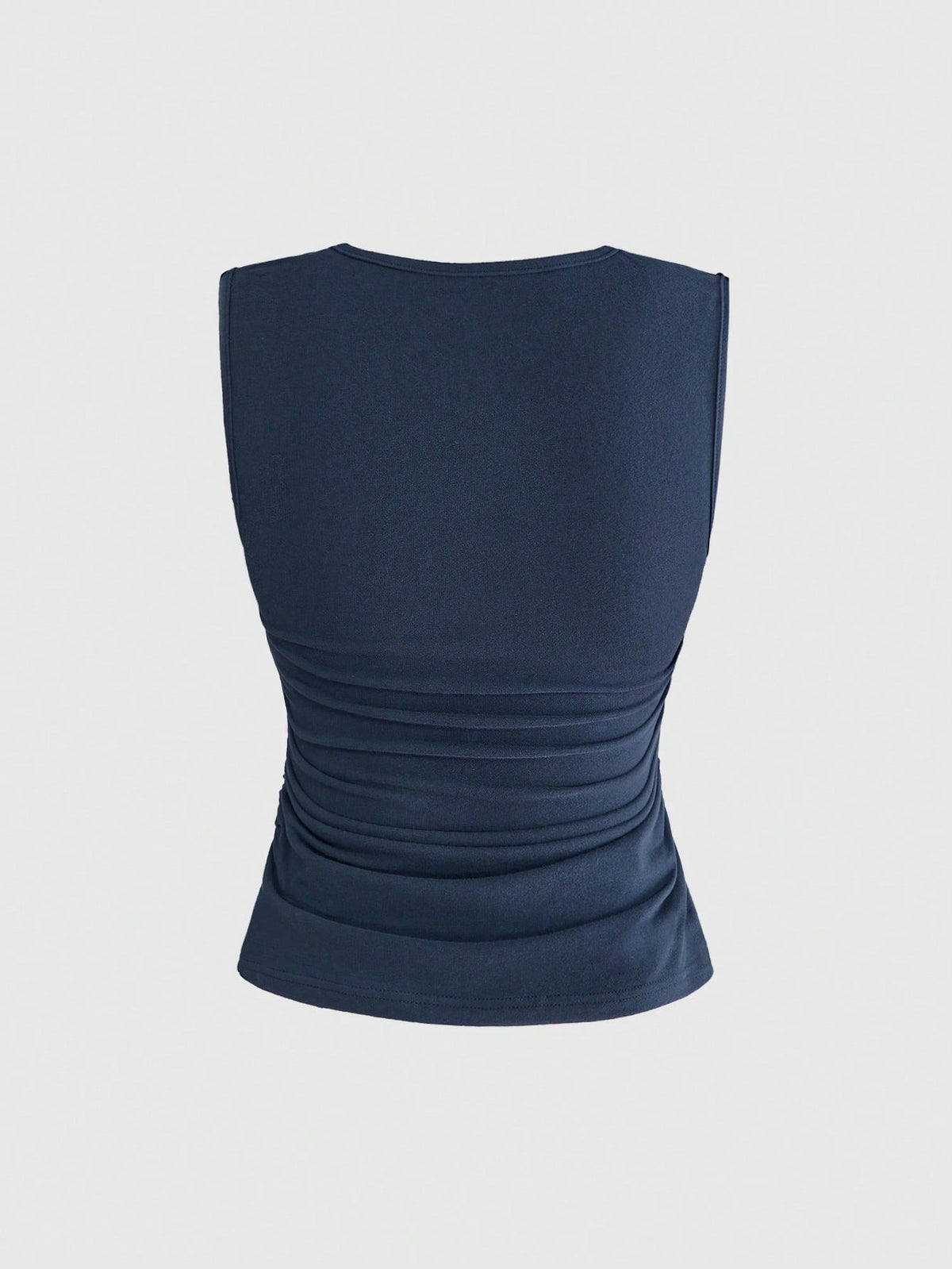 ROMWE Avant Sexy Slogan Print Punk Rivet Low-Cut Bodycon Ruched Camisole