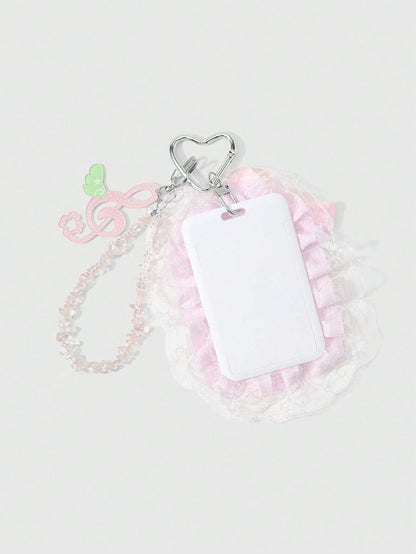ROMWE Kawaii 1 Japanese Sweet And Cute Delicate Girl Soft And Cute Two-Dimensional Pink Series Handmade Beaded Translucent Special-Shaped Natural Gravel Star Wings Polka Dot Sound Symbol Cloud Angel W
