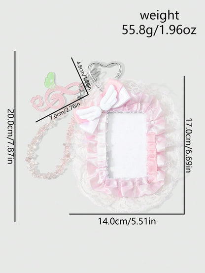 ROMWE Kawaii 1 Japanese Sweet And Cute Delicate Girl Soft And Cute Two-Dimensional Pink Series Handmade Beaded Translucent Special-Shaped Natural Gravel Star Wings Polka Dot Sound Symbol Cloud Angel W