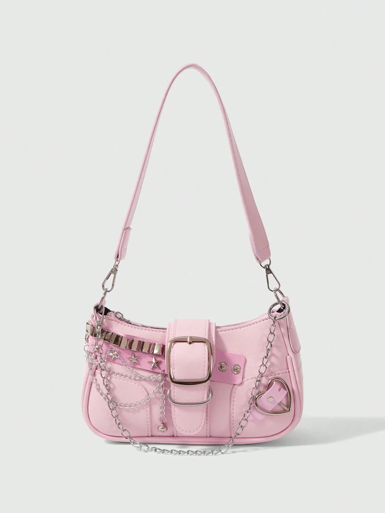 ROMWE Kawaii Cute White Y2K Style Women's Shoulder Bag, Perfect For Street,For Fancy Party, Best Gifts For Girls