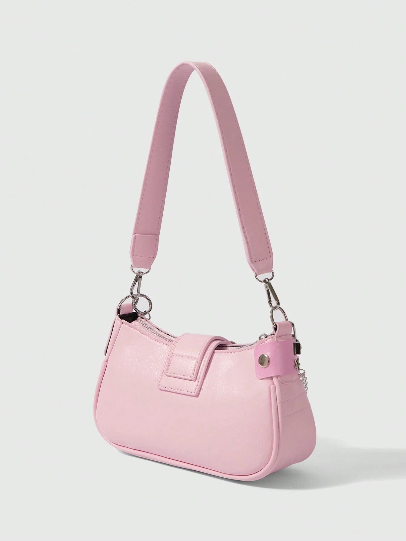ROMWE Kawaii Cute White Y2K Style Women's Shoulder Bag, Perfect For Street,For Fancy Party, Best Gifts For Girls