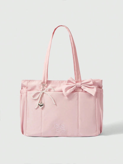ROMWE Kawaii Women Tote Bags, Pink,Beach Bag