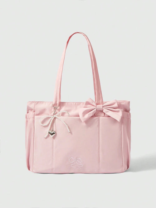 ROMWE Kawaii Women Tote Bags, Pink,Beach Bag