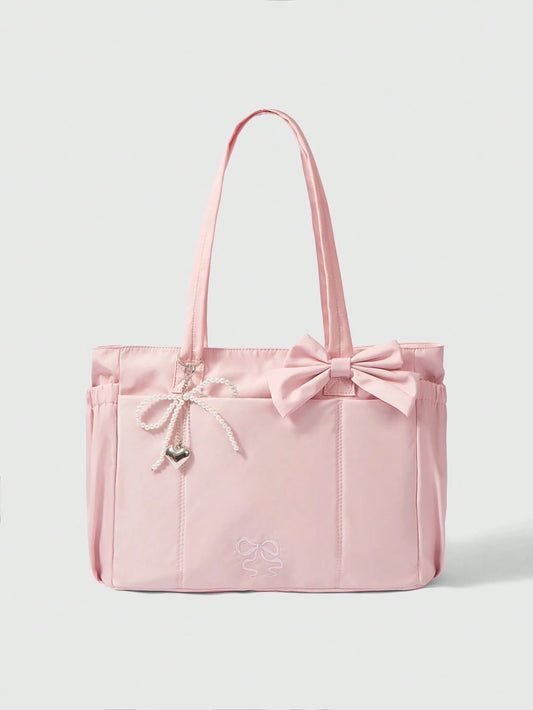ROMWE Kawaii Women Tote Bags, Pink,Beach Bag