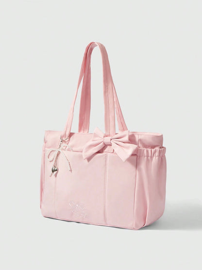 ROMWE Kawaii Women Tote Bags, Pink,Beach Bag