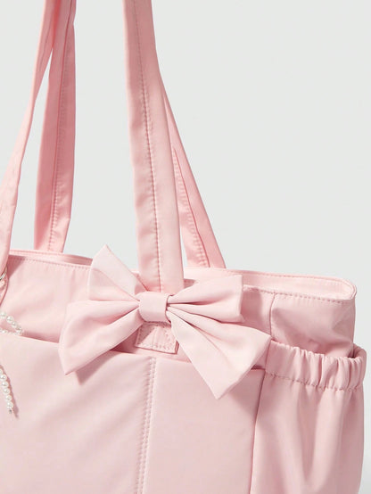 ROMWE Kawaii Women Tote Bags, Pink,Beach Bag