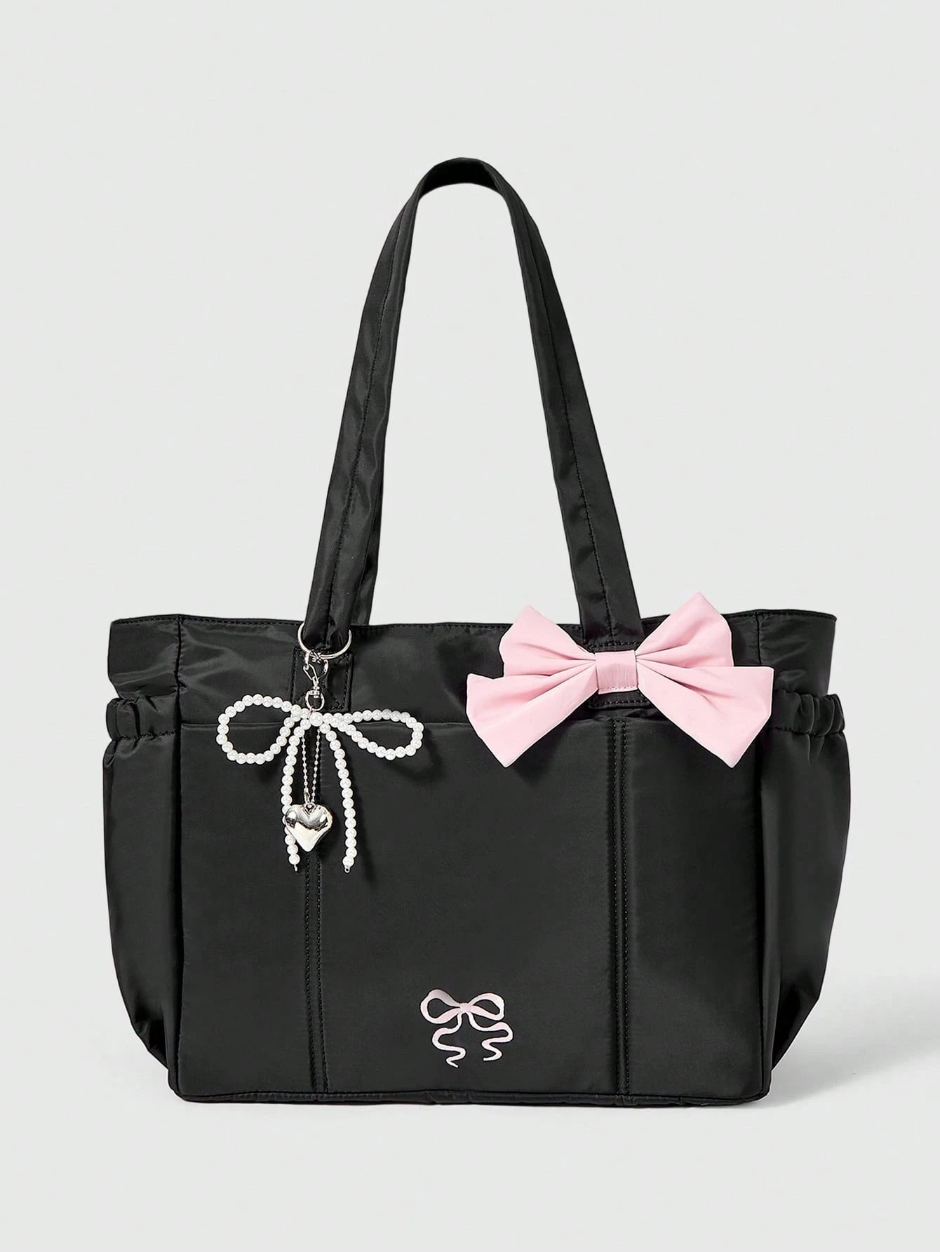 ROMWE Kawaii Women Tote Bags, Pink,Beach Bag
