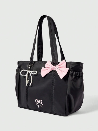 ROMWE Kawaii Women Tote Bags, Pink,Beach Bag