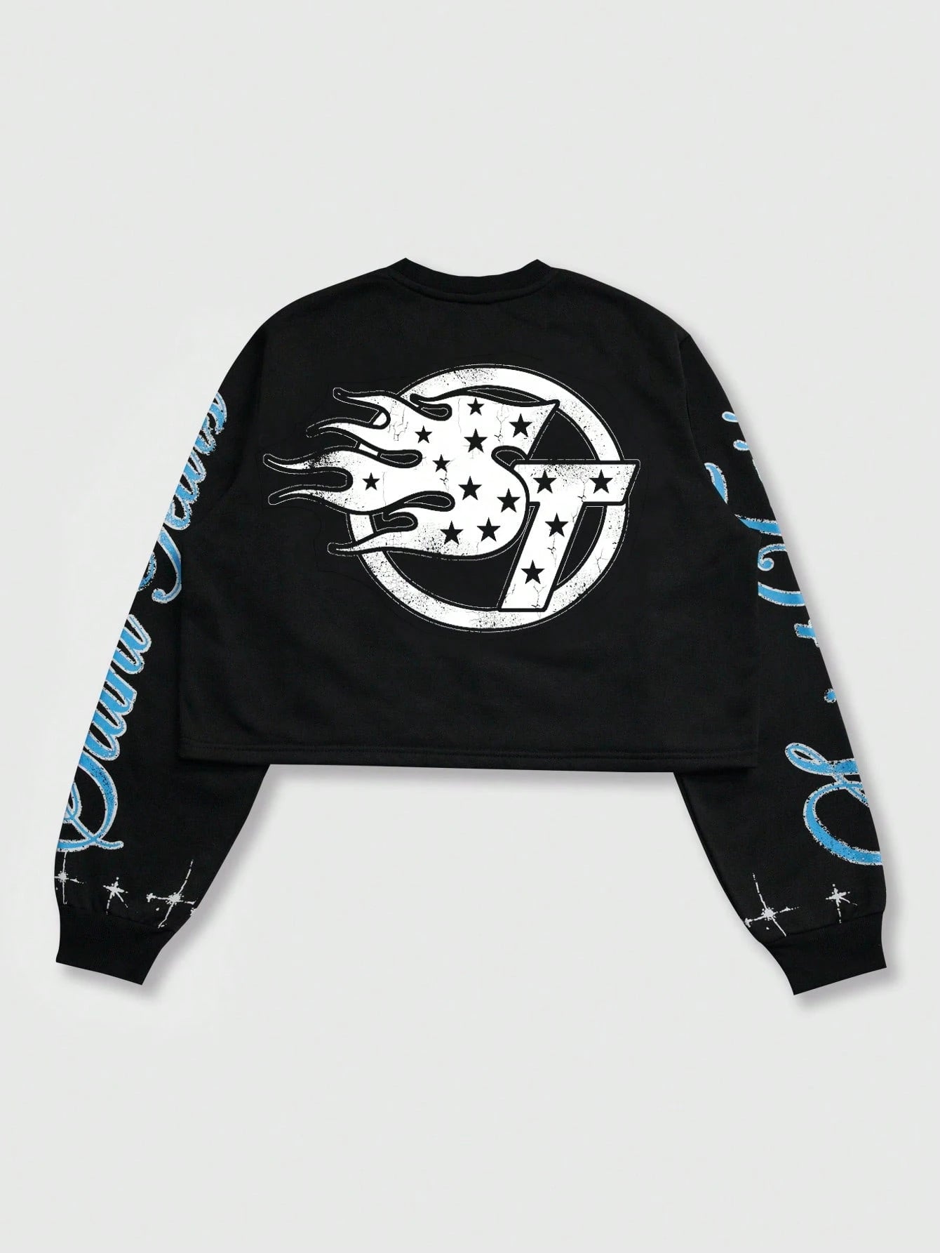 ROMWE MEN Street Life Spring Casual Graphic Unisex Casual Drawstring Long Sleeve Top, Street Style Graphic Print Crew Neck T-Shirt