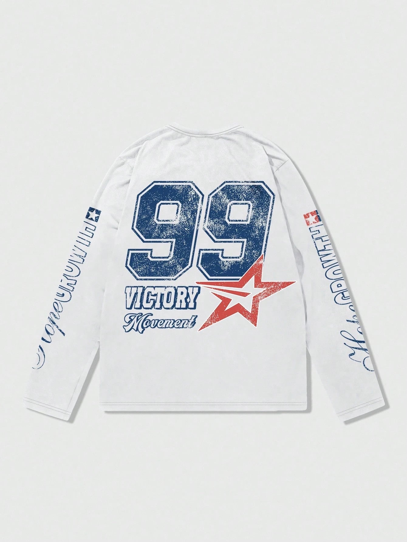ROMWE MEN Street Life Spring/Summer Casual Graphic Men'S Jersey Racing Print Pattern Lightweight T-Shirt, Suitable For Casual Spring And Summer, Fall, Long Sleeve Top