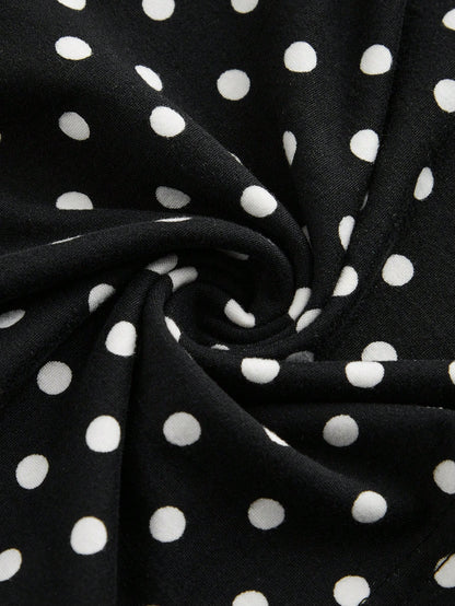 ROMWE Y2K Polka Dot Bowknot Design Women T-Shirt