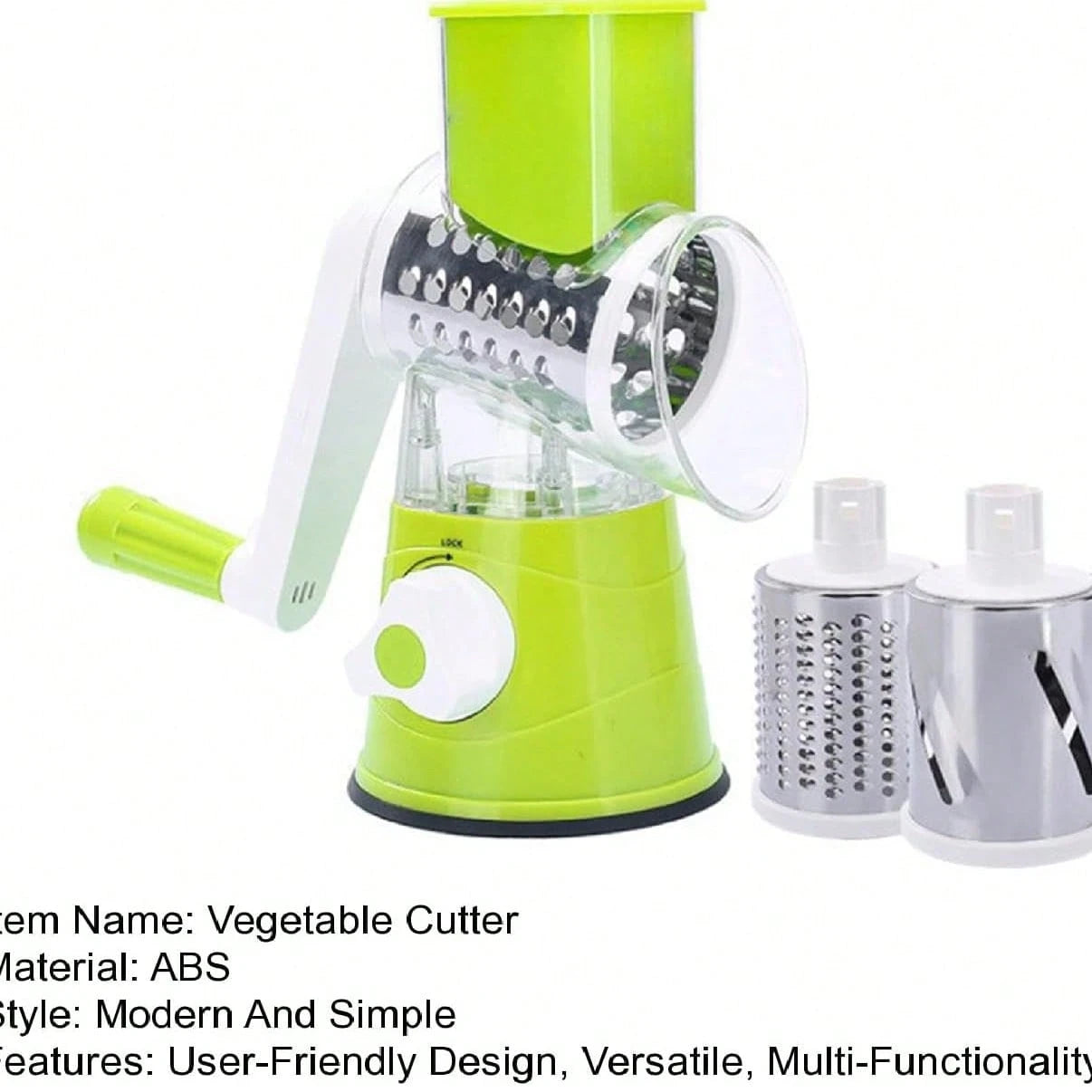 Rotary Cheese Grinder, Vegetable Cheese Slicer, 3 Carefully Designed Blades, Kitchen Ground Vegetable Slicer, Multi-Purpose Cheese Chopper For Carrots, Potatoes, Cucumbers, Zucchini, And More. Strong
