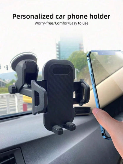 Rotatable Suction Cup Car Phone Mount Holder, For IPhone & Android, Windshield & Dash, Washable & Reusable