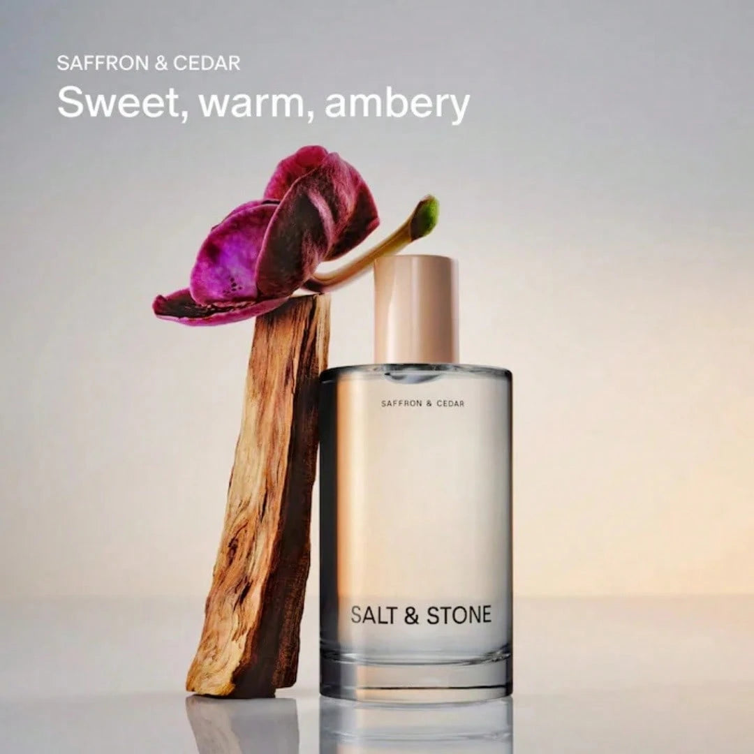 Salt & Stone Body Mist| Santal & Vetiver| Skincare Infused Hair & Body Spray For Women And Men| Hydrating Fragrance With Glycerin And Red Algae| Vegan, Cruelty Free, 3.4 Fl Oz