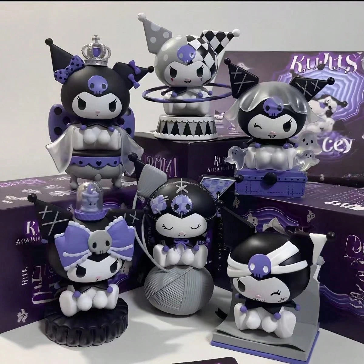 Sanrio Mystery Blind Box Dark Night Story Series Kuromi Figurine, Random Surprise PVC Collectible Doll Gift Box, Desktop Decor, Essential Gift For Halloween, Christmas, New Year, Birthday