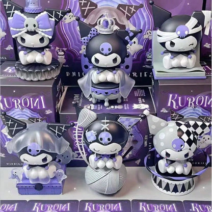 Sanrio Mystery Blind Box Dark Night Story Series Kuromi Figurine, Random Surprise PVC Collectible Doll Gift Box, Desktop Decor, Essential Gift For Halloween, Christmas, New Year, Birthday