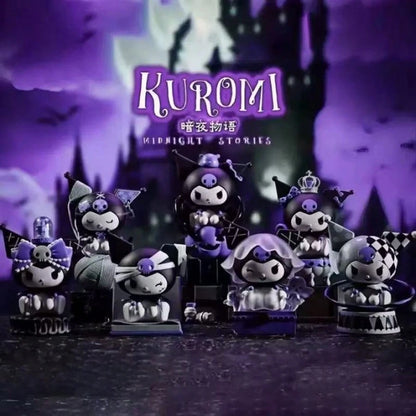 Sanrio Mystery Blind Box Dark Night Story Series Kuromi Figurine, Random Surprise PVC Collectible Doll Gift Box, Desktop Decor, Essential Gift For Halloween, Christmas, New Year, Birthday