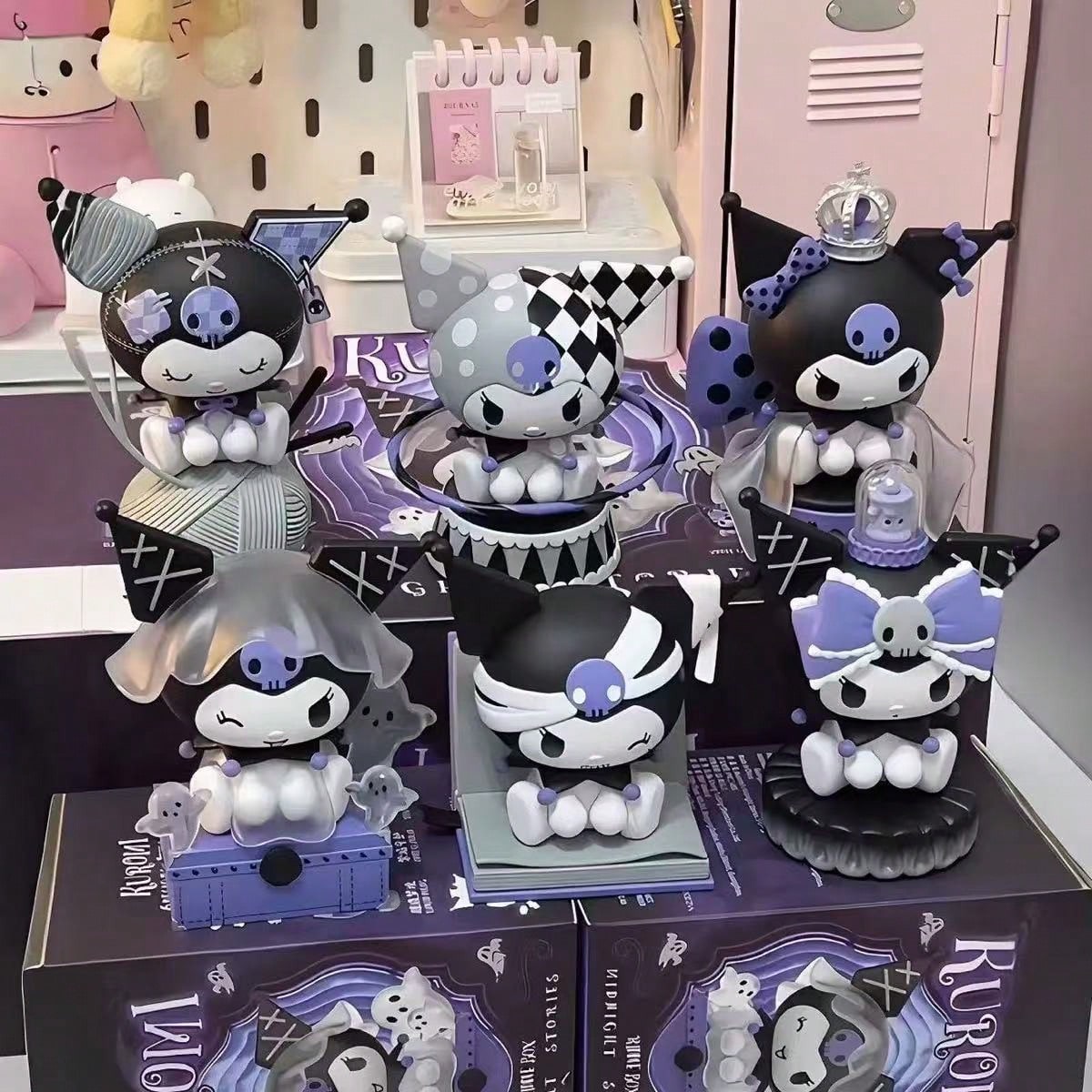 Sanrio Mystery Blind Box Dark Night Story Series Kuromi Figurine, Random Surprise PVC Collectible Doll Gift Box, Desktop Decor, Essential Gift For Halloween, Christmas, New Year, Birthday