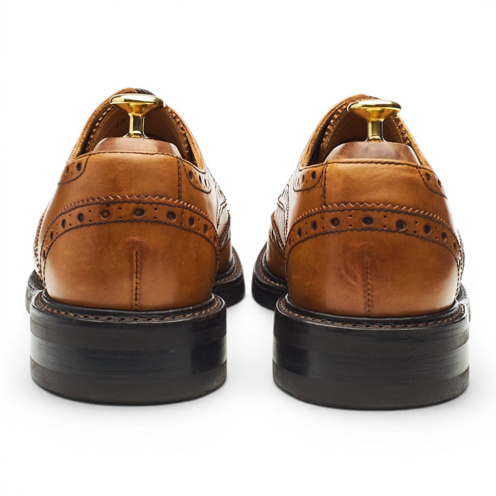 Savile Row Tan Brown Leather Derby Brogues UK 8 F