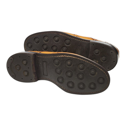 Savile Row Tan Brown Leather Derby Brogues UK 8 F