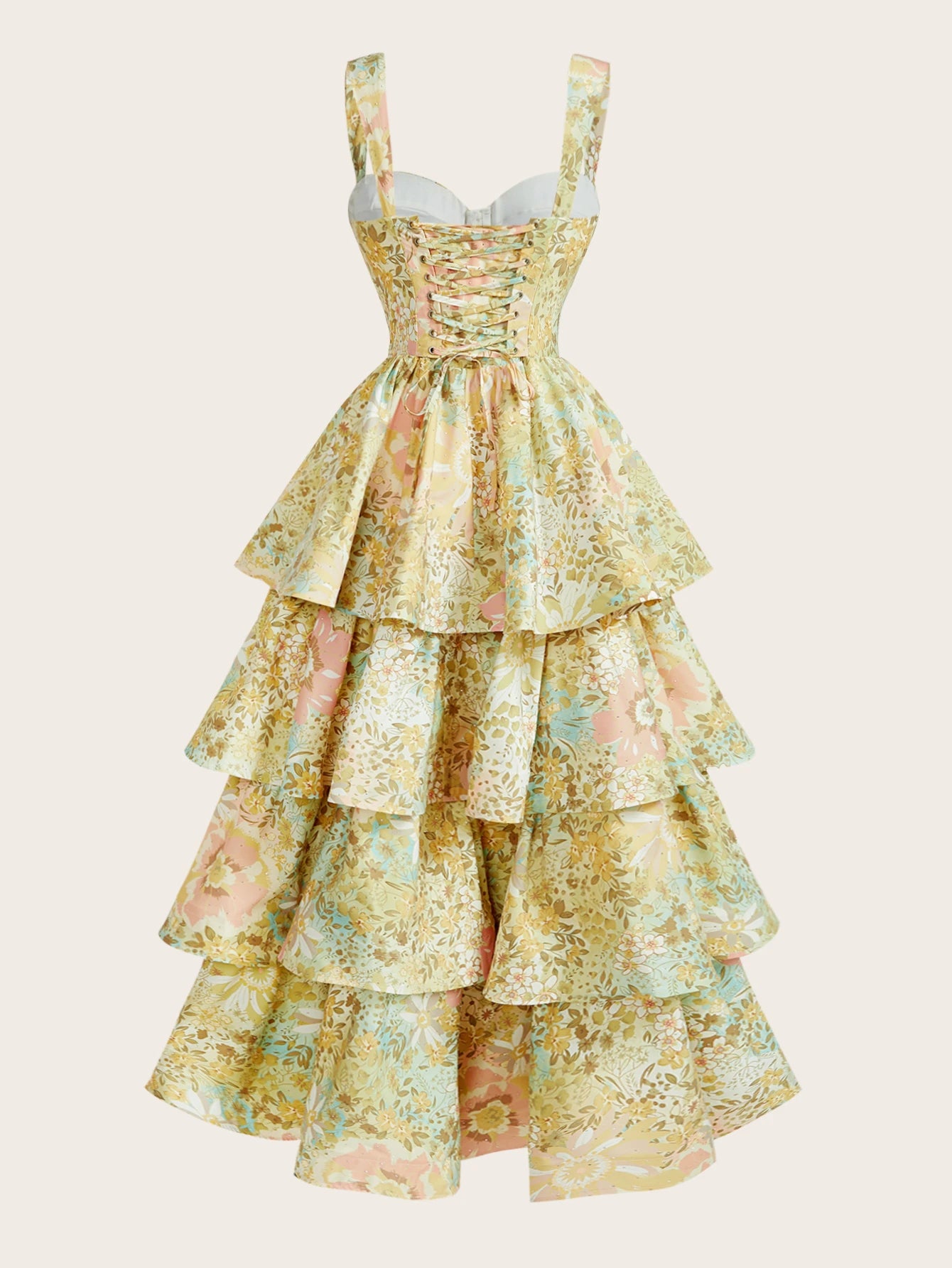 Savoree Elegant Rhinestone Bustier Tiered Dress, Sexy Outfit For Women, Summer, Beach, Festival, Holiday