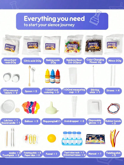 Science Kit With 36 48 60 70 80 Science Lab Experiments, DIY STEM Science Experiment Kit, Learning And Educational Toys For 6 7 8 9 10 11 12Years Old Kids Boys Girl Gift