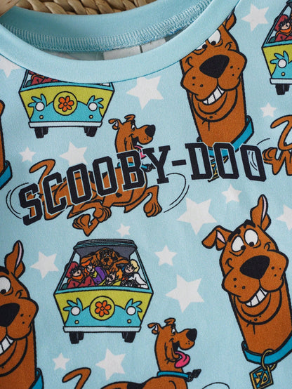 SCOOBY-DOO X Baby Boy Cartoon Print Short Sleeve Top And Shorts Pajama Set