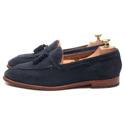 'Scottie' Navy Blue Leather Tassel Loafers UK 10 E