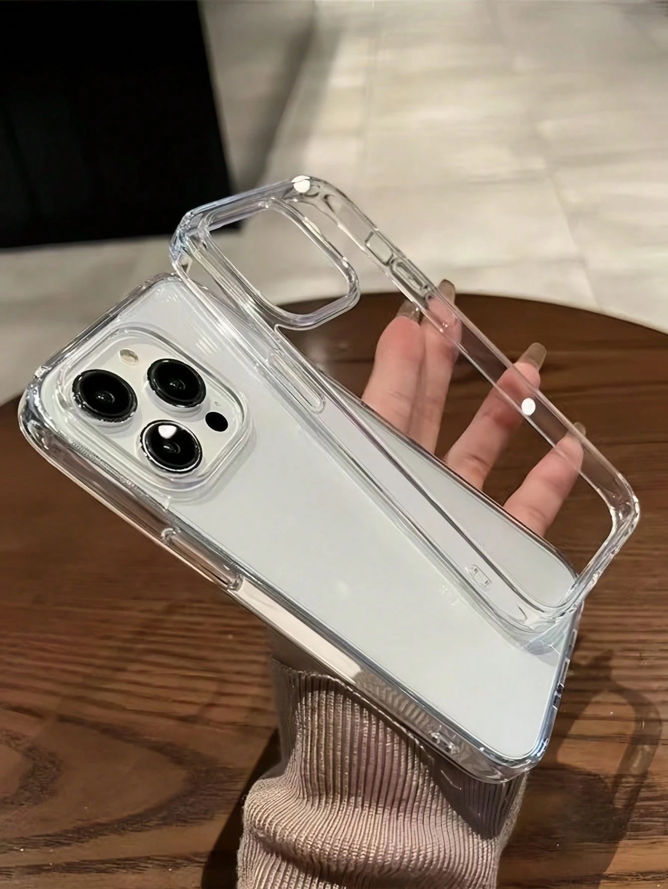 Screen Protection Silicone Cute Minimalist Shockproof Solid Color Fashion High Quality Apple Transparent Simple Full Body Glossy Phone Case Compatible With IPhone 15/15 Pro Max/15 Pro/15 Plus/11/12/13