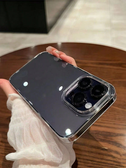 Screen Protection Silicone Cute Minimalist Shockproof Solid Color Fashion High Quality Apple Transparent Simple Full Body Glossy Phone Case Compatible With IPhone 15/15 Pro Max/15 Pro/15 Plus/11/12/13
