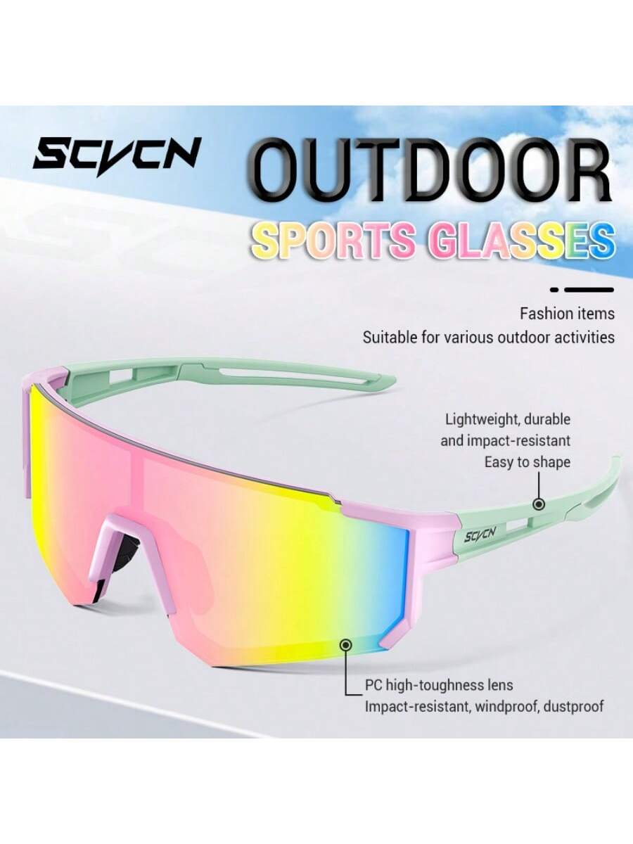 SCVCN Cycling Sports Glasses, Classic Design For Men And Women, Mountain Bike Road Bike Racing Glasses, Outdoor Golf Fishing Climbing Hiking Vacation Camping Accessories