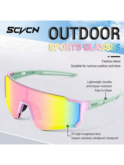 SCVCN Cycling Sports Glasses, Classic Design For Men And Women, Mountain Bike Road Bike Racing Glasses, Outdoor Golf Fishing Climbing Hiking Vacation Camping Accessories