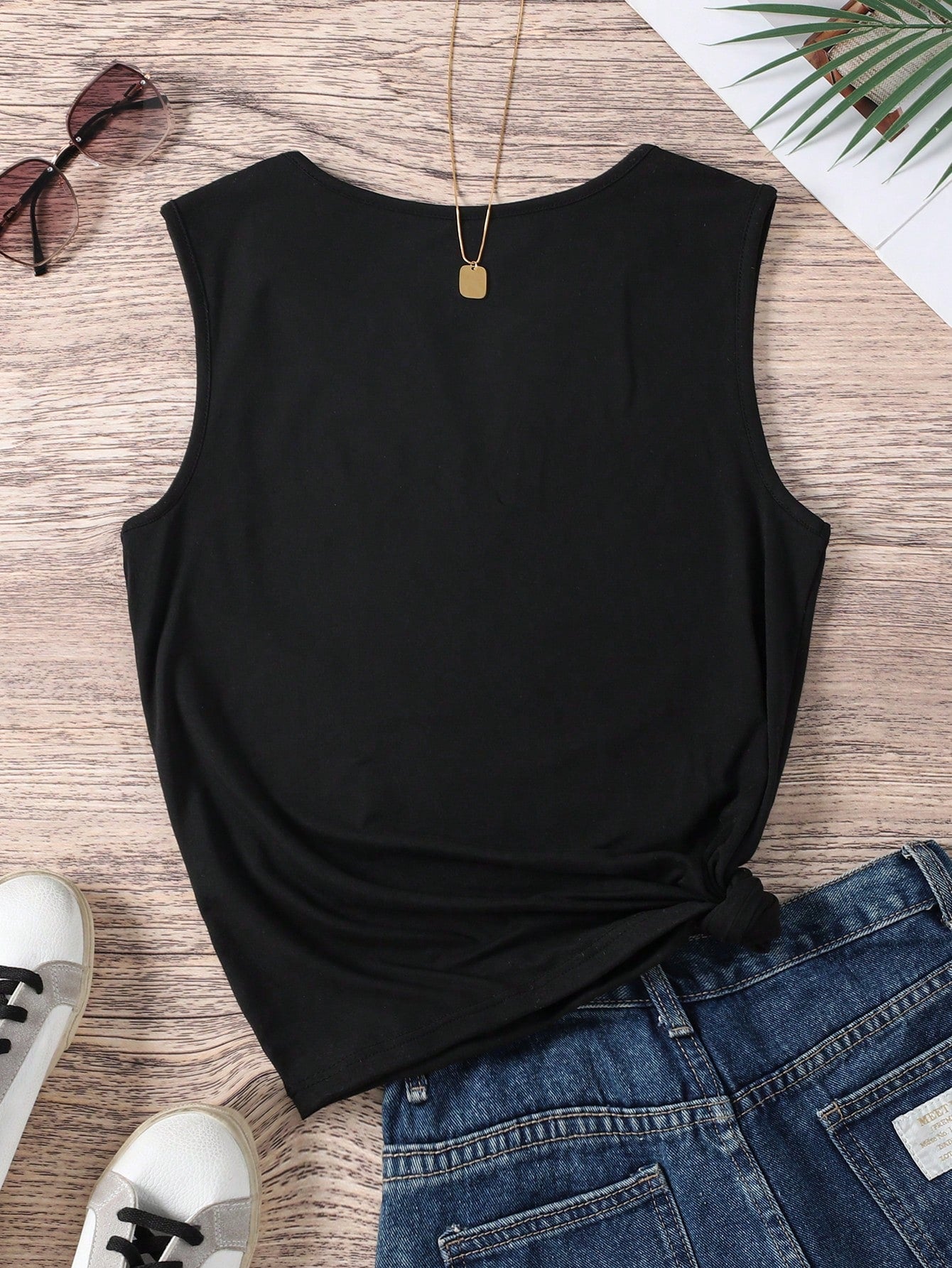 Selamara Women'S Sleeveless Tank Top For Summer With Angel Wings & Guitar Print Graphic Tees Women Tops