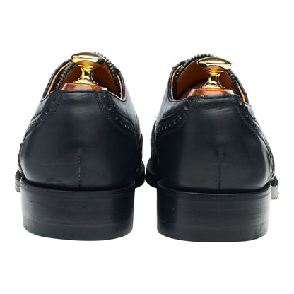 'Selkirk' Black Leather Derby Brogues UK 8