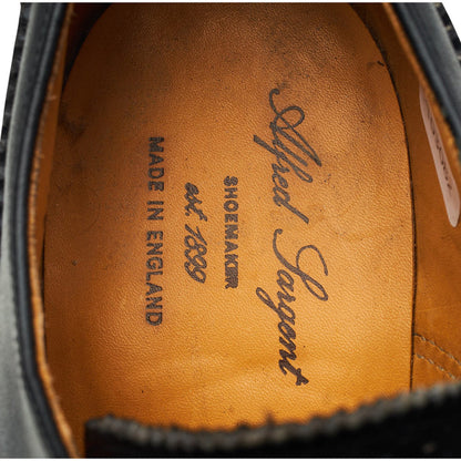 'Selkirk' Black Leather Derby Brogues UK 8