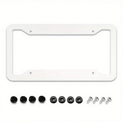 Set Of 2 Blue Butterfly-Themed License Plate Frames For Cars, Featuring A Unique Design And Including Bolts And Washer Caps, Suitable For US Vehicles With 4 Holes