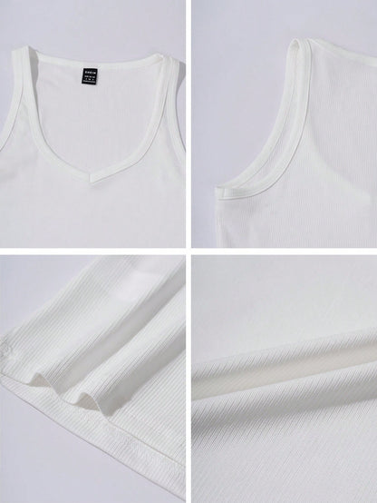Sexy Sleeveless Knitted Crop Top, Fitted Sports Camisole