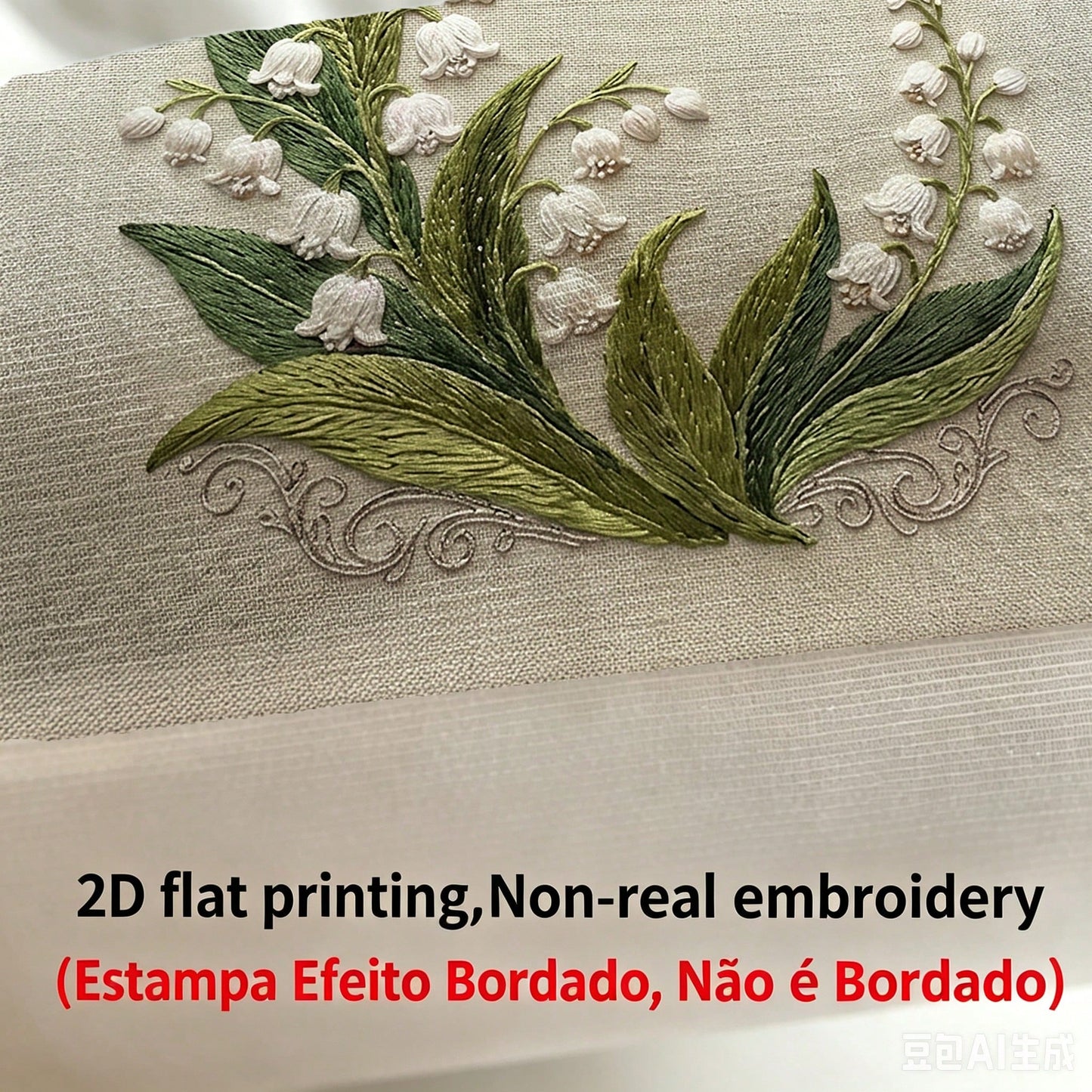shangxia 2pcs Lily Of The Valley Pattern Pillow Covers, Vintage Botanical Embroidery Print Cushion Covers, Suitable For Living Room, Bedroom, Holidays, Parties (No Pillow Insert) (No Embroidery) (Mult